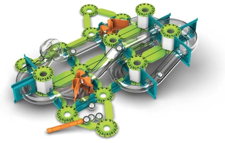 Παιχνίδι Σετ Gravity Loops & Turns 130pcs Green Geomag