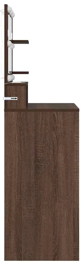 vidaXL Τραπέζια Ντυσίματος Κρεβατοκάμαρας Καφέ δρυς 80 x 39,6 x 135 εκ