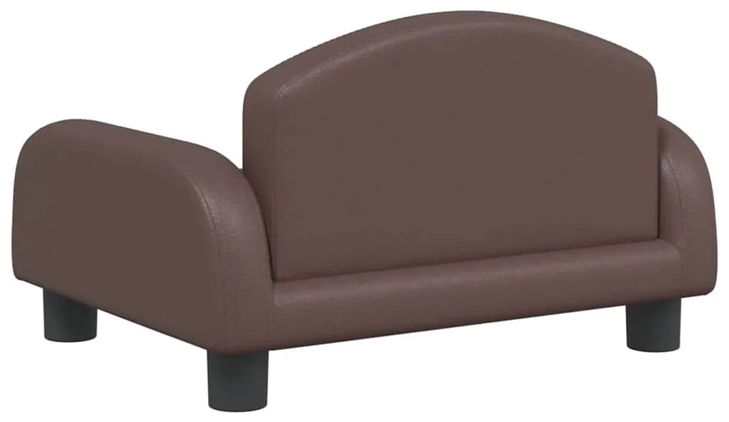 vidaXL Καναπές Παιδικός Καφέ 50 x 40 x 30 εκ. από Συνθετικό Δέρμα