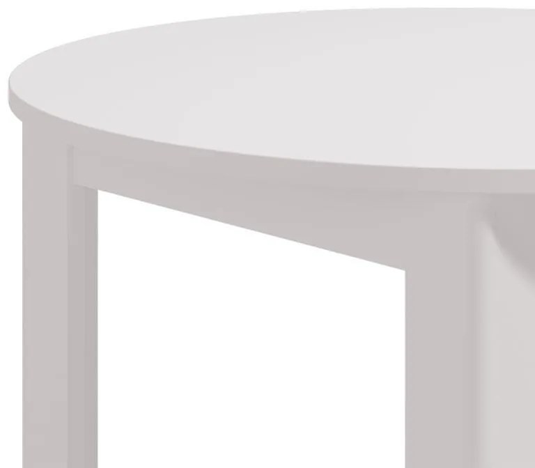 Τραπέζι Τραπεζαρίας Ancona Στρόγγυλο Λευκό 109x109x76,5 εκ. 109x109x76.5 εκ.