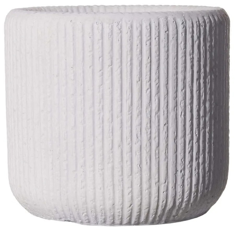 Κασπώ Πήλινο Stripe A-0270-8 27x27x25cm White Supergreens Clay