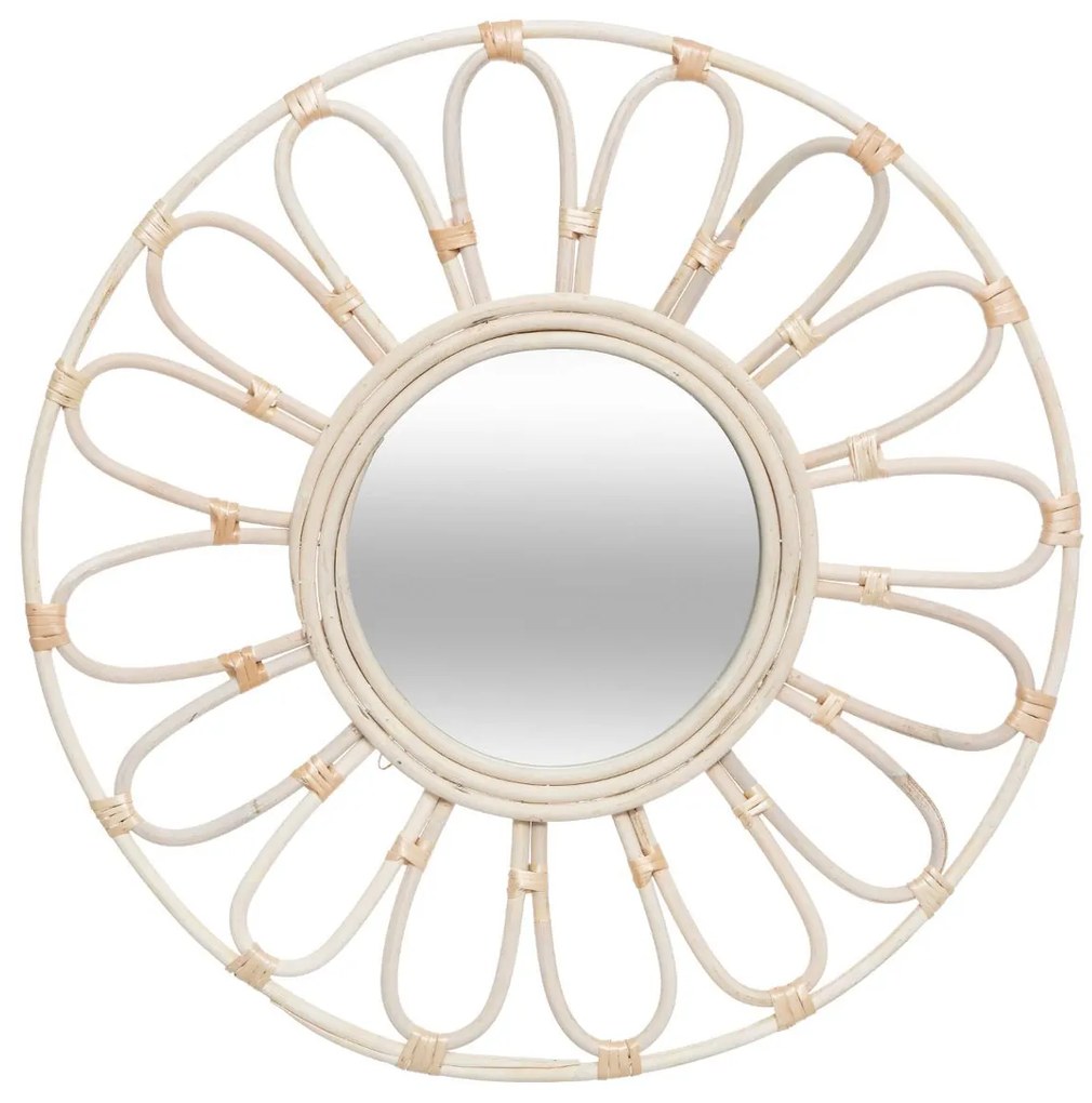 Διακοσμητικός Καθρέφτης Τοίχου (Φ56) A-S Rattan Flower 173836