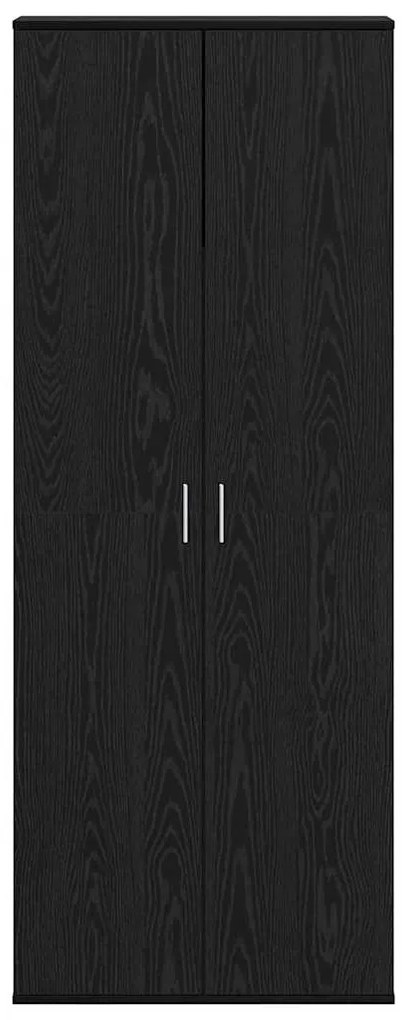 vidaXL Highboard Μαύρη Οξυά 70 x 33.5 x 180 εκ. Επεξεργασμένο ξύλο