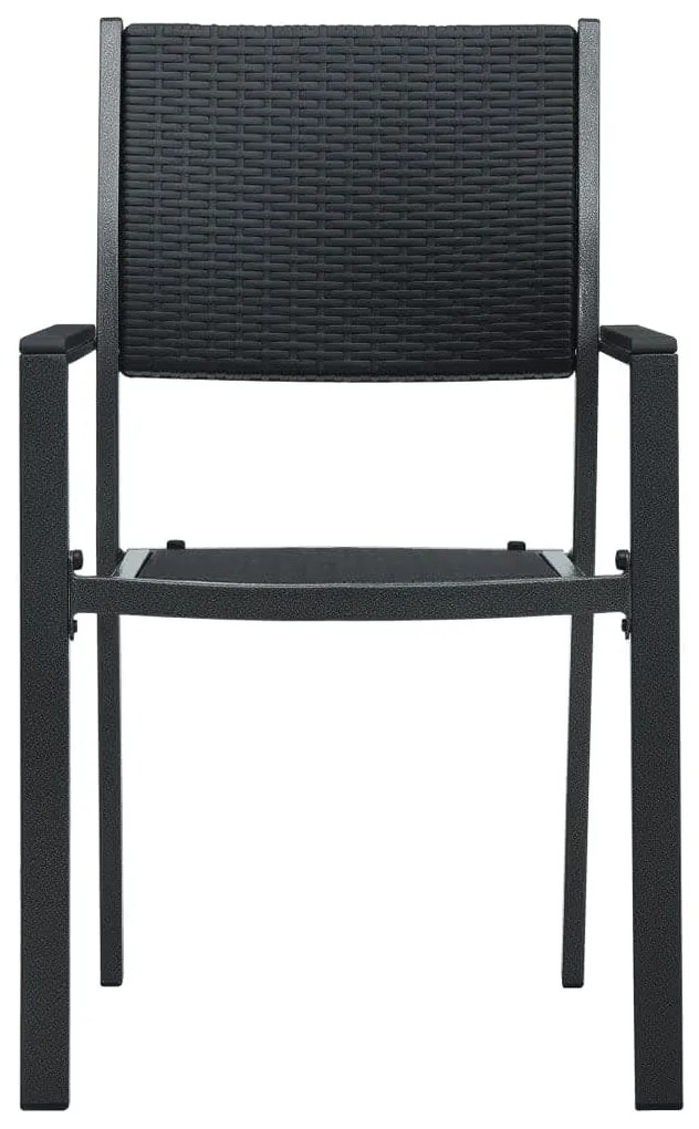 vidaXL Σετ Τραπεζαρίας Κήπου 5 Τεμαχίων Μαύρο