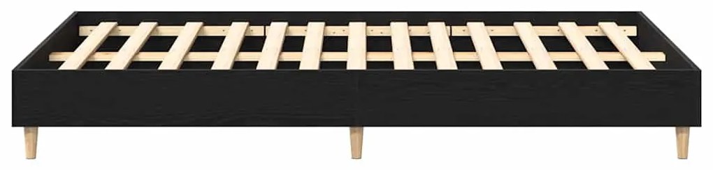 vidaXL Σκελετός Κρεβατιού Μαύρη δρυς 140 x 190 cm Επεξεργασμένο ξύλο