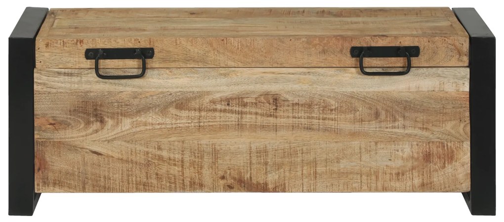 vidaXL Κουτιά αποθήκευσης 80x30x30εκ μασίφ ξύλο μάνγκο και μέταλλο