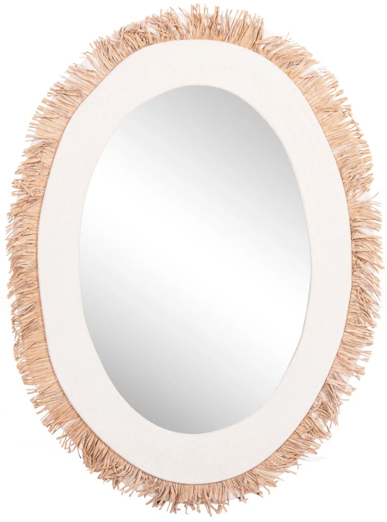 ΚΑΘΡΕΠΤΗΣ ΤΟΙΧΟΥ ΣΕΙΡΑ SANTORINI HM4528 MDF ΥΠΟΛΕΥΚΟ-ΔΙΑΚΟΣΜΗΣΗ ΣΕ ΜΠΕΖ 60x2x80Υεκ.