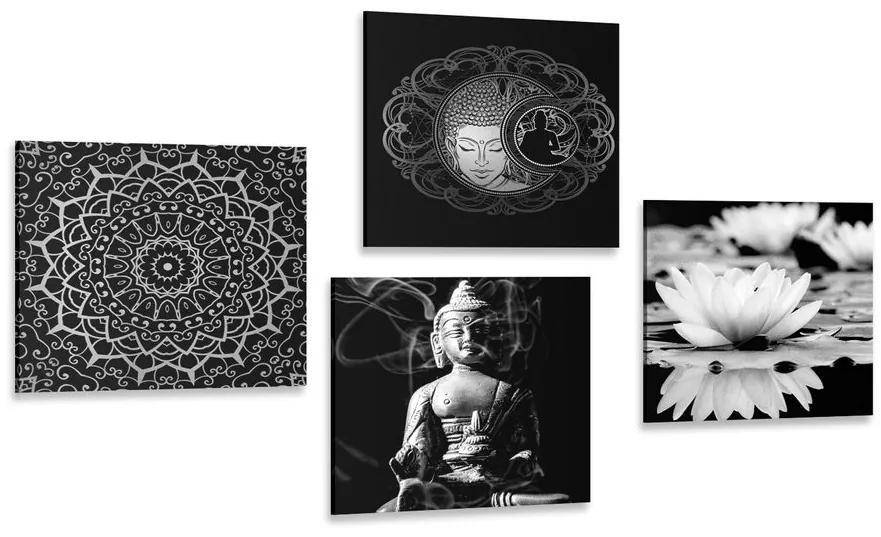 Σετ εικόνων ειρηνικός Βούδας - 4x 60x60