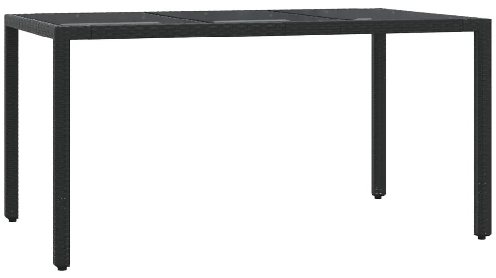 Σετ Τραπεζαρίας Κήπου 5 Τεμαχίων Μαύρο Συνθ. Ρατάν με Μαξιλάρια 3212026