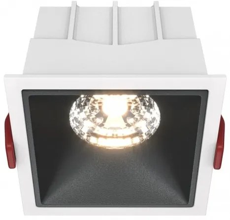 Χωνευτό Σποτ Οροφής Alfa LED 15W 3000K Μαύρο-Λευκό DL043-01-15W3K-SQ-WB MAYTONI DL043-01-15W3K-SQ-WB Ασπρόμαυρο