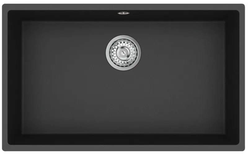 Helika Vera SQV 103 Υποκαθήμενος Γρανιτένιος Νεροχύτης Μ72xΠ43.3cm Μαύρο