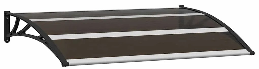 vidaXL Στέγαστρο Πόρτας Μαύρο 120 x 75 εκ. Πολυανθρακικό