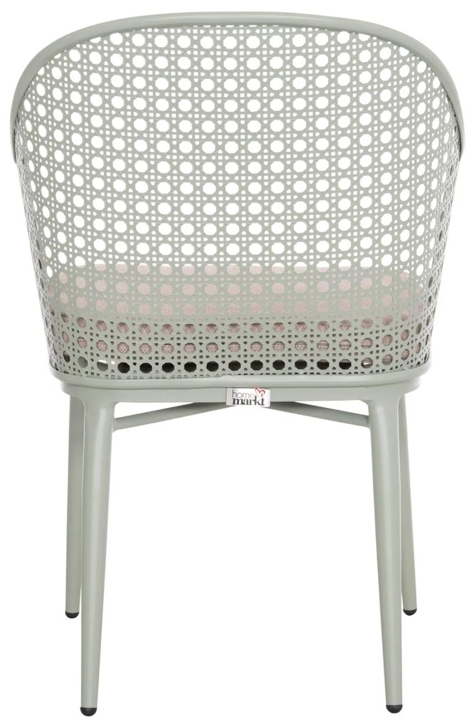 Καρέκλα - Πολυθρόνα OREGO C6268.06 Αλουμινίου Φυστικί με Μαξιλάρι Γκρί 56x59x81Υ εκ. 56x59x81 εκ.