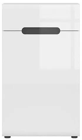 Σιφονιέρα Boston M122, Άσπρο, Γυαλιστερό λευκό, Με συρτάρια και ντουλάπια, Αριθμός συρταριών: 1, 104x60x37cm, 29 kg | Epipla1.gr