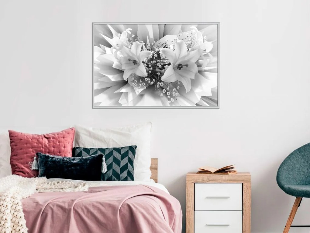 Αφίσα - Crystal Lillies - 30x20 - Χρυσό - Χωρίς πασπαρτού