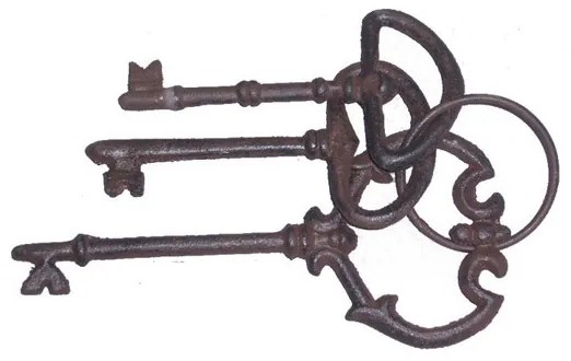 Κλειδιά Διακοσμητικά Μαντεμένια Καφέ 7,5x5,5x20εκ. ESTHETI 819-00732