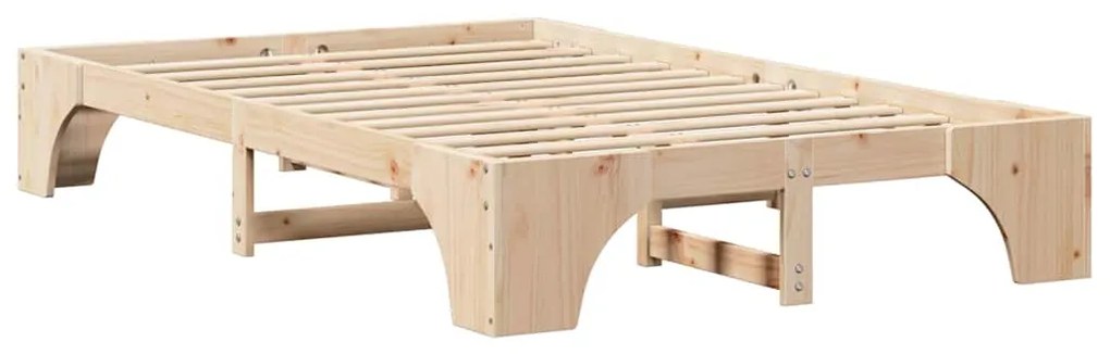 vidaXL Σκελετός Κρεβατιού Φυσικό 120 x 200 cm Στερεά ξυλεία πεύκου