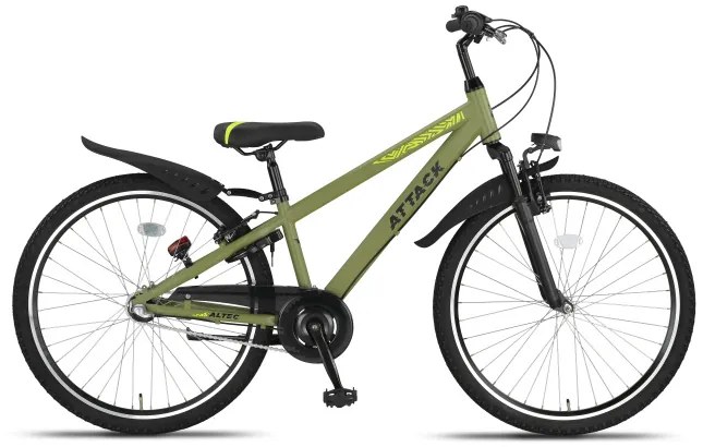 Attack MTB 26 Inch Junior 3SP Rim Brakes Army GreenAltec