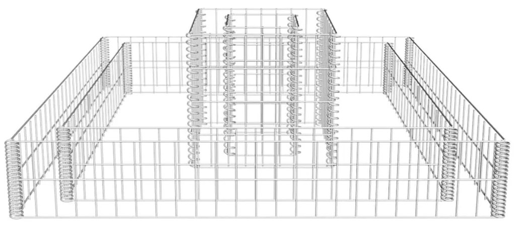 vidaXL Συρματοκιβώτιο Γλάστρα 120 x 120 x 20 εκ. Γαλβανισμένος Χάλυβας