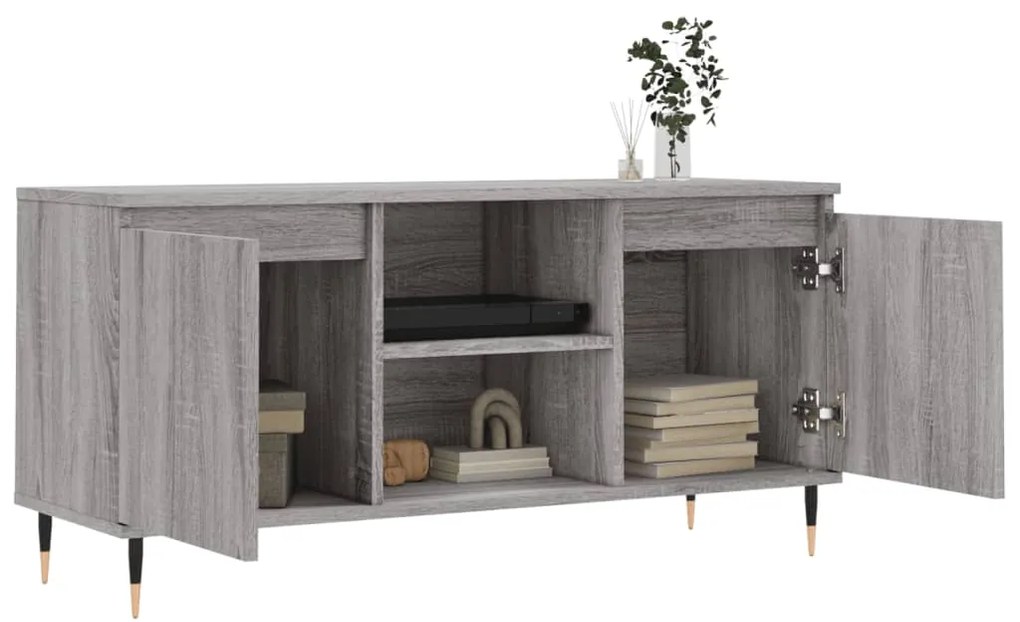 vidaXL Έπιπλο Τηλεόρασης Γκρι Sonoma 104 x 35 x 50 εκ. Επεξεργ. Ξύλο