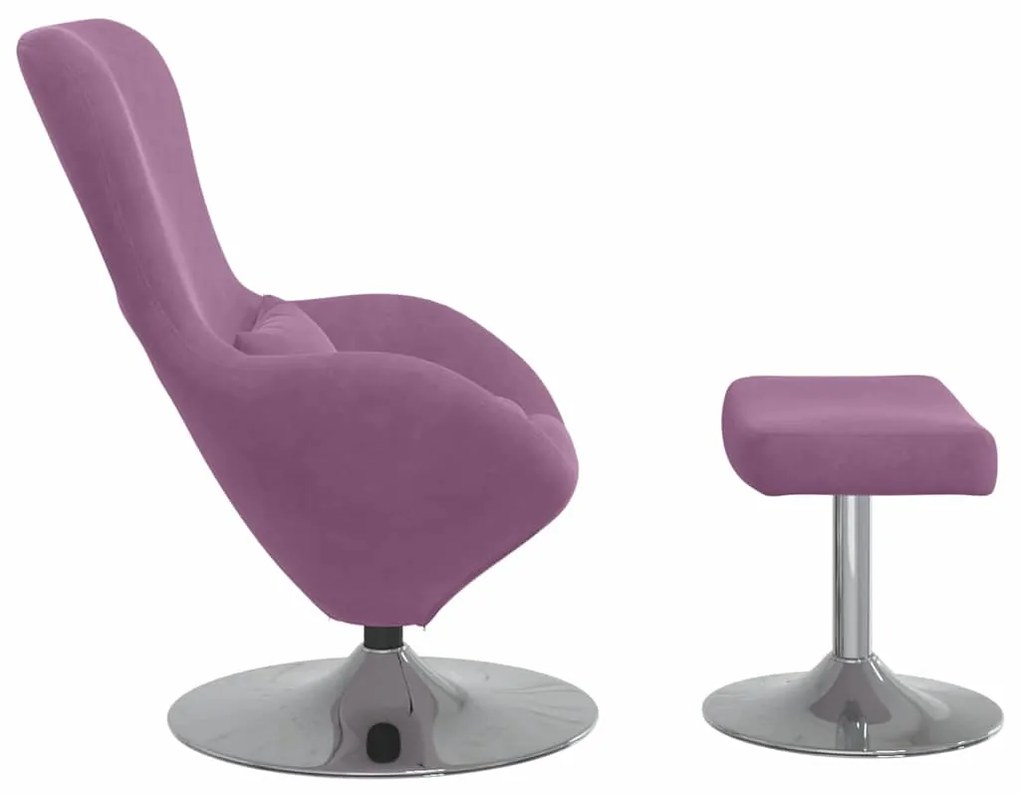 vidaXL Κάθισμα-αυγό 2 pcs Μοβ 63 x 73 x 90 εκ Βελούδο