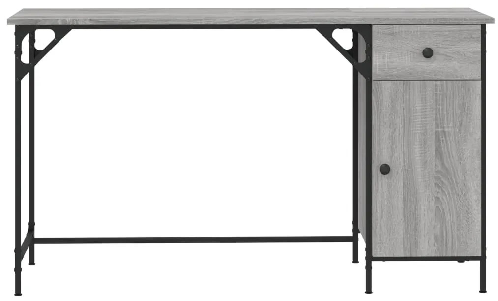 vidaXL Γραφείο Υπολογιστή Γκρι Sonoma 131x48x75 εκ. Επεξεργασμένο Ξύλο