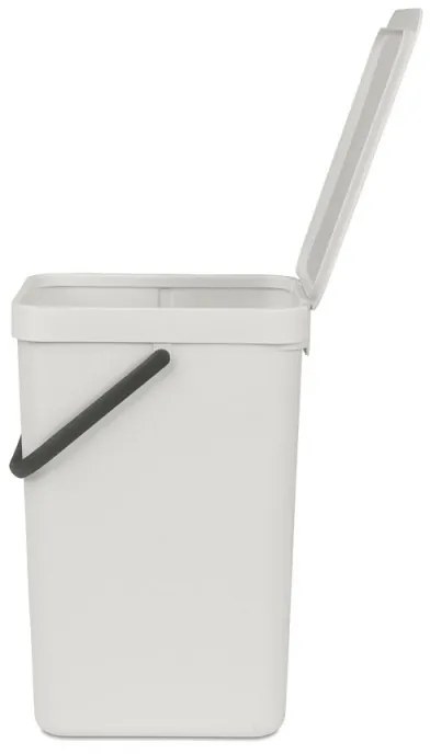 Κάδος χωριστής συλλογής απορριμμάτων Brabantia Sort&Go 1005516, 16 l, Χειρολαβή, Επιτοίχιος, Ανοιχτό γκρι