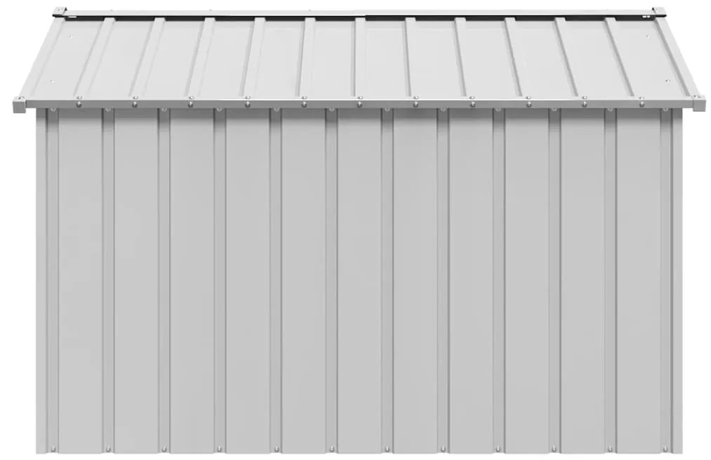 vidaXL Σπιτάκι σκύλου με οροφή 113x153x101 cm Γαλβανισμένος χάλυβας