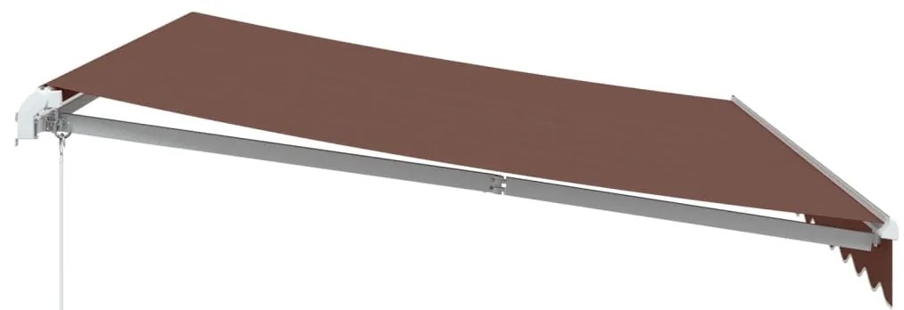 vidaXL Τέντα Πτυσσόμενη Χειροκίνητη Καφέ 350x250 εκ.