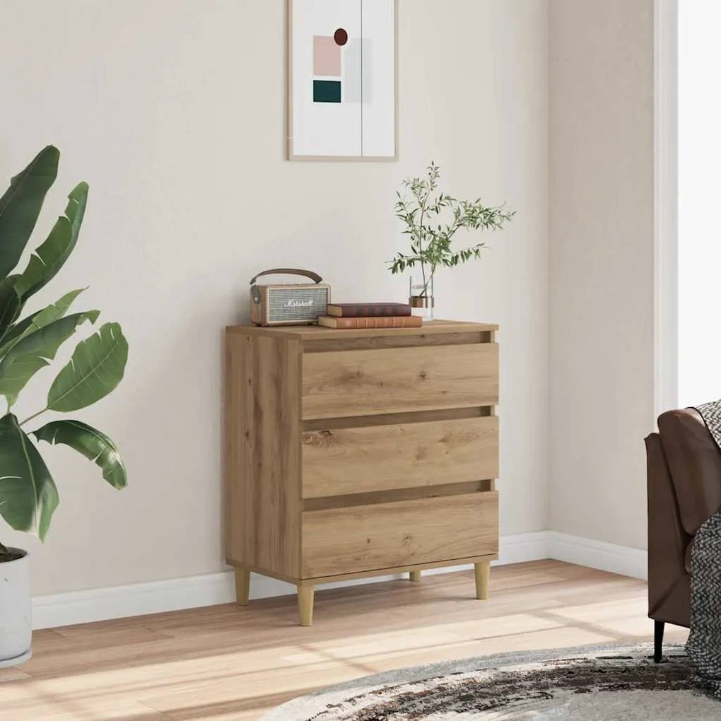 vidaXL Μπουφές Τεχνίτης Δρυς 60x35x70 εκ. από Επεξεργασμένο Ξύλο