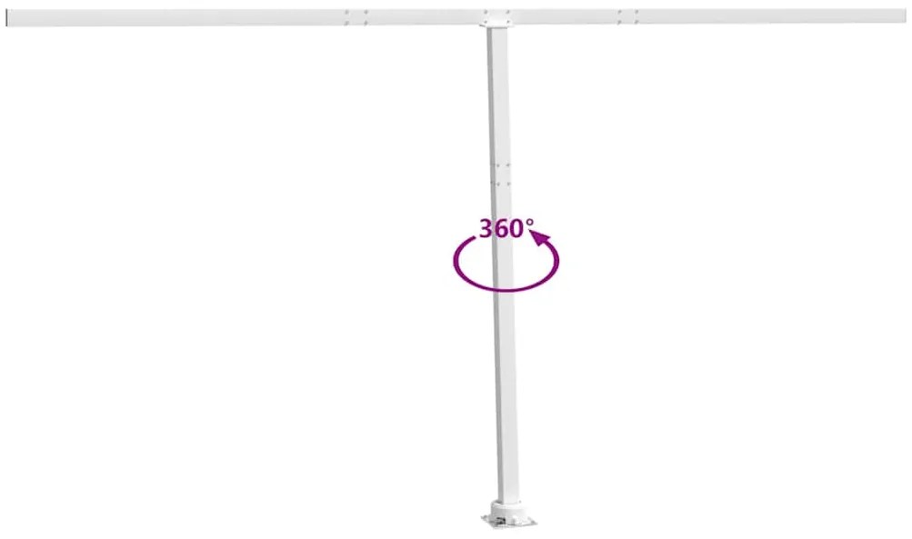 vidaXL Στύλοι Τέντας Σετ Λευκοί 450 x 245 εκ. από Σίδερο