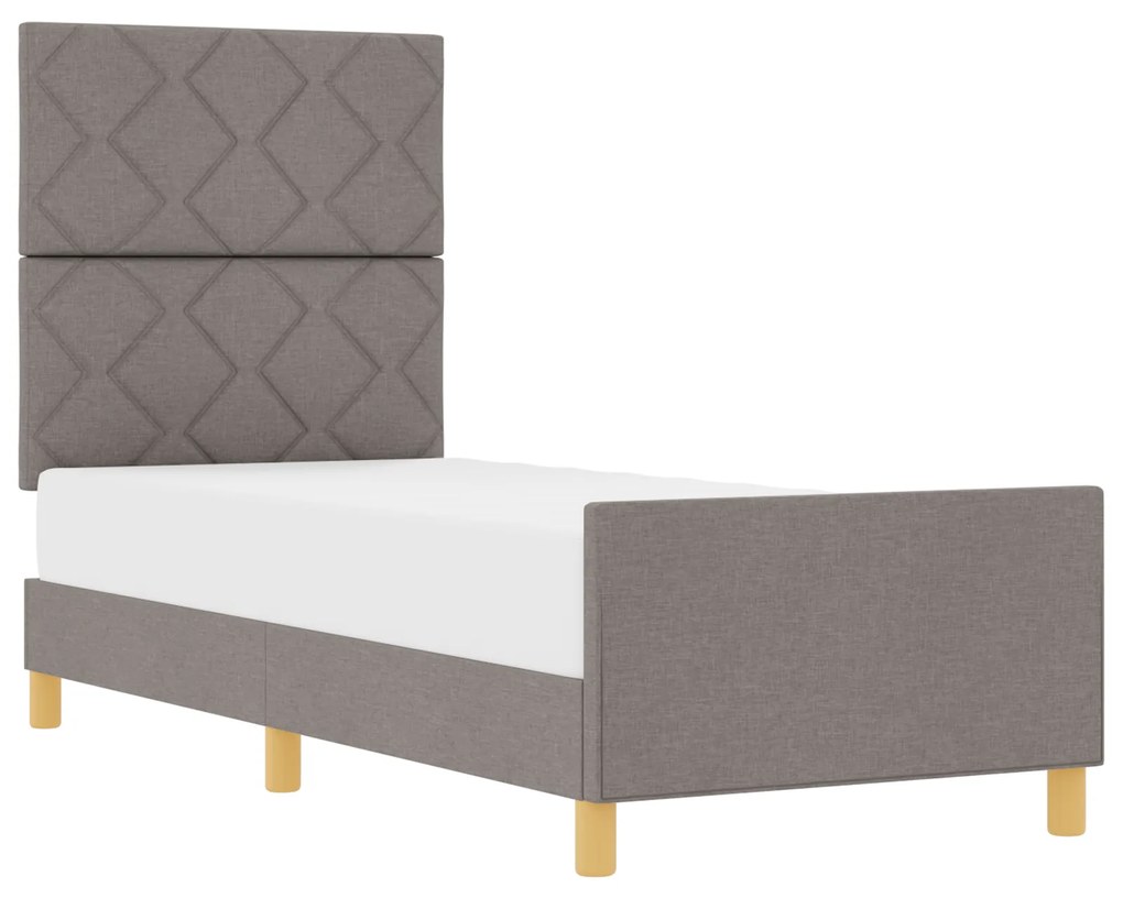 vidaXL Σκελετός Κρεβατιού με κεφαλάρι Taupe 80 x 200 cm ύφασμα
