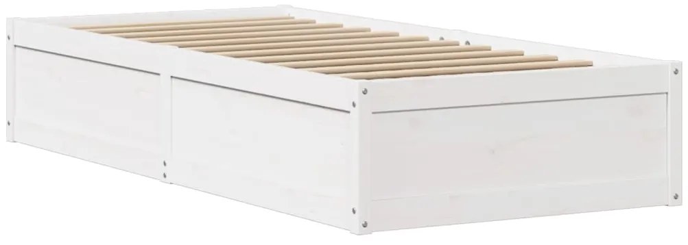 vidaXL Πλαίσιο Κρεβατιού με Κεφαλάρι Λευκό 90 x 190εκ. Μασίφ Πεύκο