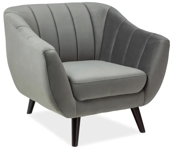 FOTEL ELITE 1 VELVET BEŻ BLUVEL 28 / WENGE