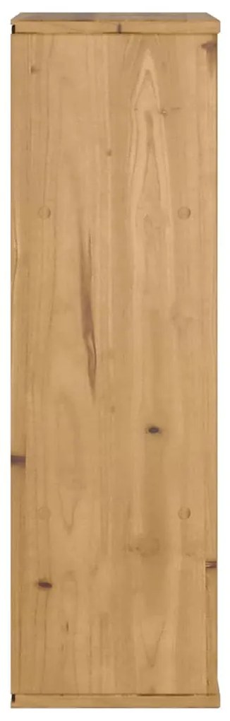 Συρταριέρα με Συρτάρια ODDA 40x24x79 εκ. από Μασίφ Ξύλο Πεύκου - Καφέ