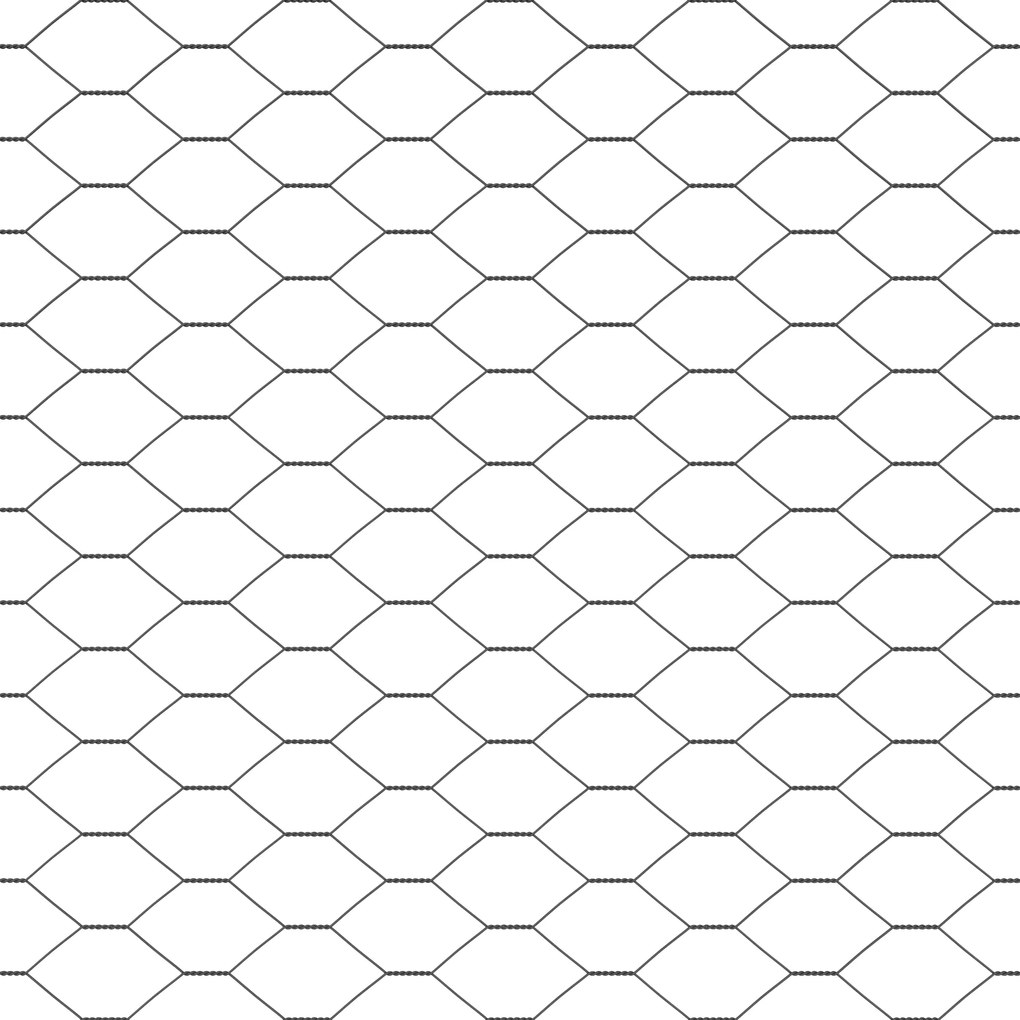 vidaXL Φράχτης Hexagon Γκρι 0.5x100 μ Ατσάλι