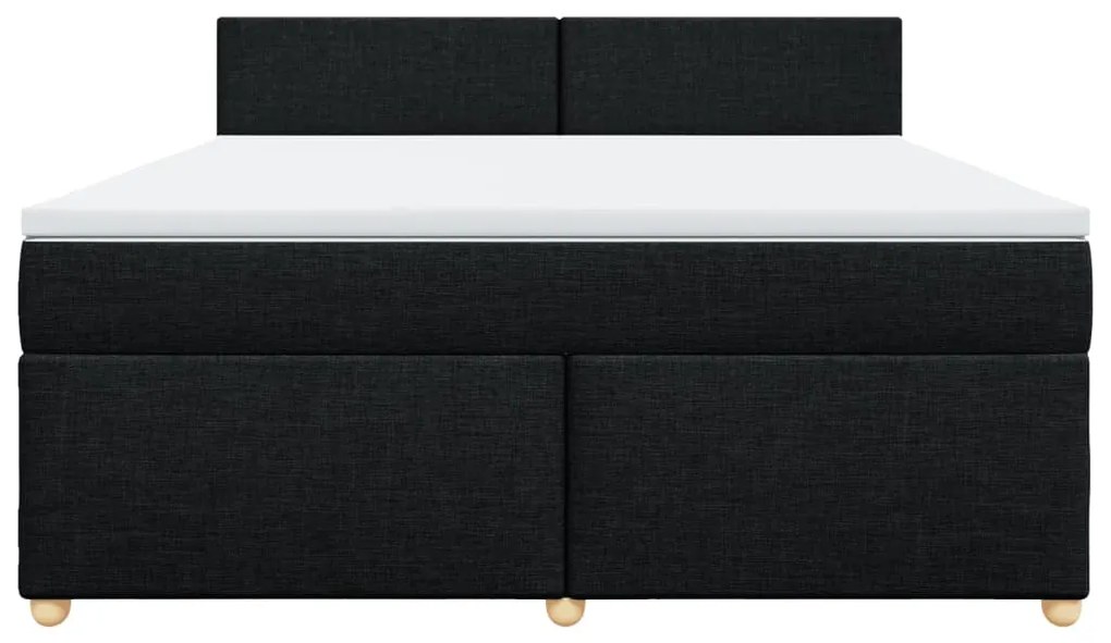 ΚΡΕΒΑΤΙ BOXSPRING ΜΕ ΣΤΡΩΜΑ ΜΑΥΡΟ 180X200 ΕΚ. ΥΦΑΣΜΑΤΙΝΟ 3286754