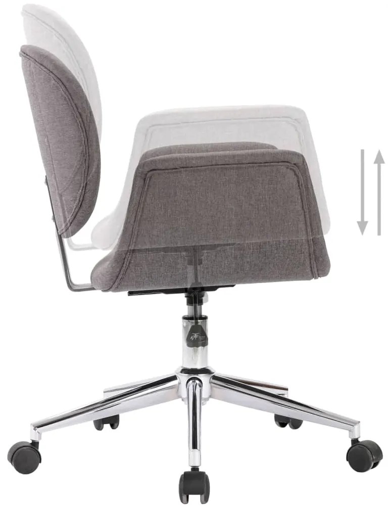 vidaXL Καρέκλες Τραπεζαρίας Περιστρεφόμενες 4 τεμ. Γκρι Υφασμάτινες