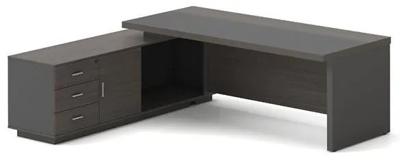 VIP Γραφείο Αριστερή Γωνία, Απόχρωση Grey Walnut