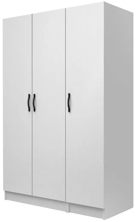Megapap Ντουλάπα Ρούχων Vivian Τρίφυλλη Λευκό 120x51,8x181εκ.