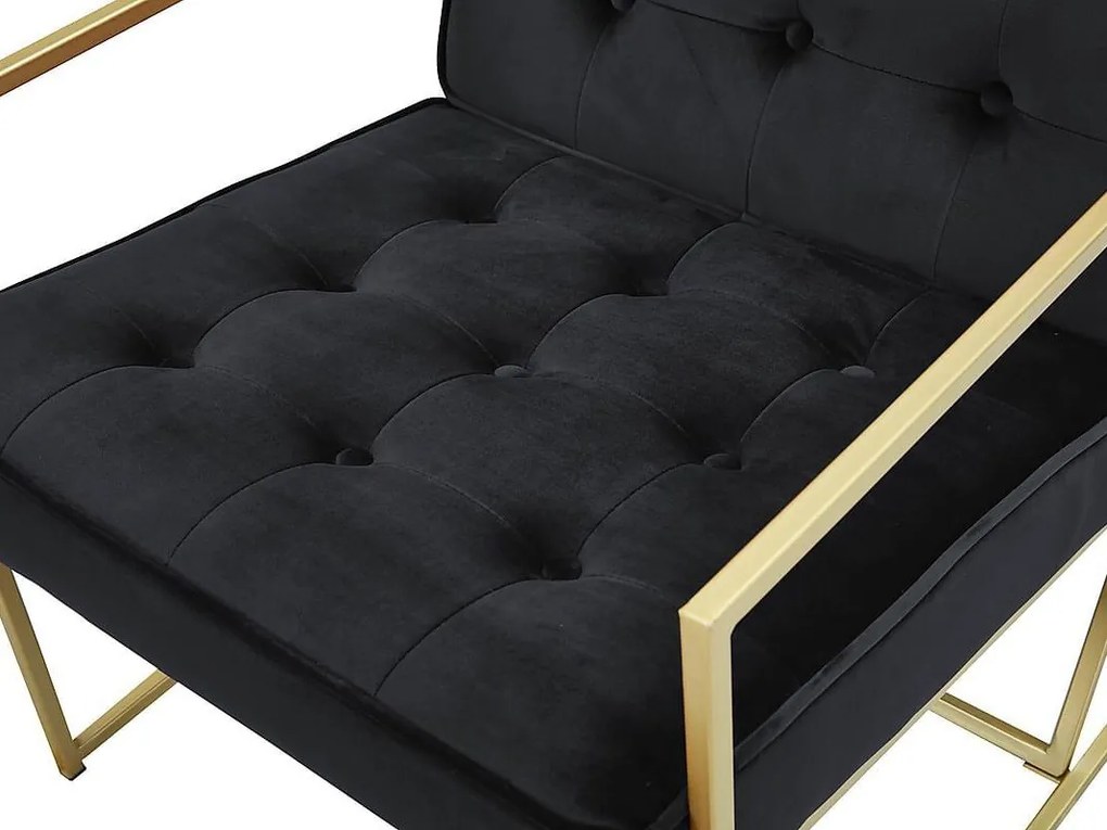 Πολυθρόνα Concept 55 198, Μαύρο, 80x62x79cm, Ταπισερί, Πόδια: Μέταλλο | Epipla1.gr