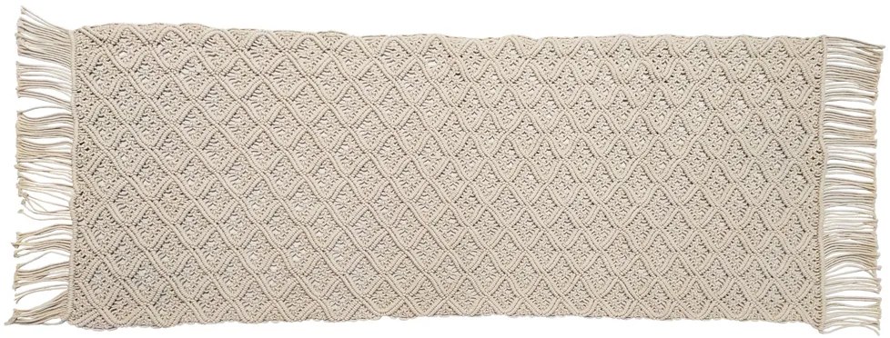 Χαλί Macrame ΚΟΜΒΟΣ 100% Cotton Natural 60x140