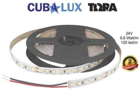 Ταινία LED 9,6W/m 5M 120LED/M 24V CRI80 3000K 1059lm/m ΤΩRA 500105 Cubalux 500105