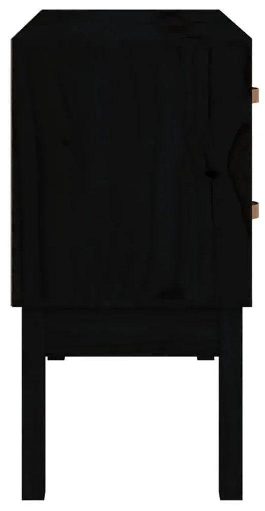 Ντουλάπι Κονσόλα Μαύρη 90 x 40 x 78 εκ. από Μασίφ Ξύλο Πεύκου - Μαύρο