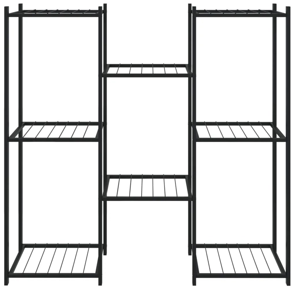 vidaXL Βάση Λουλουδιών Μαύρη 83 x 25 x 80 εκ. Σιδερένια