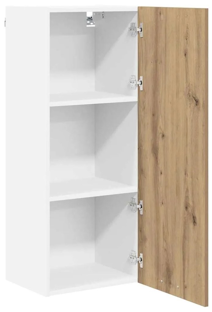 vidaXL Κρεμαστό ντουλάπι με πόρτα Riga Artisan Oak 40 x 31 x 100 εκ.