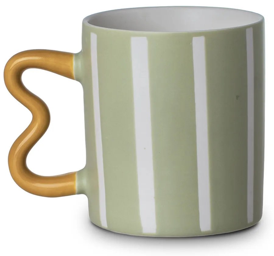 Κούπα New Bone 450ml-8,9x10εκ. Ανοιχτό Πράσινο Jazz Lines Estia 07-35143