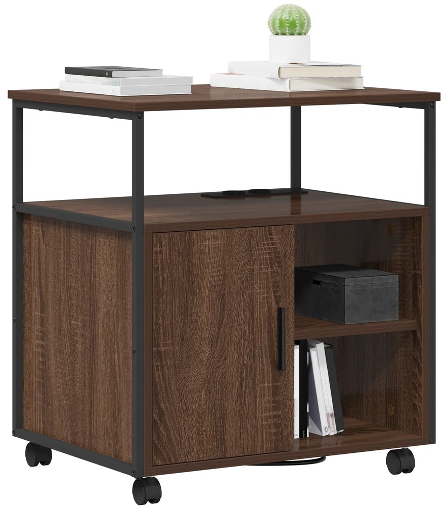 vidaXL Γραφείο Ντουλάπι Καφέ δρυς 61 x 46 x 67 εκ. Επεξεργασμένο ξύλο