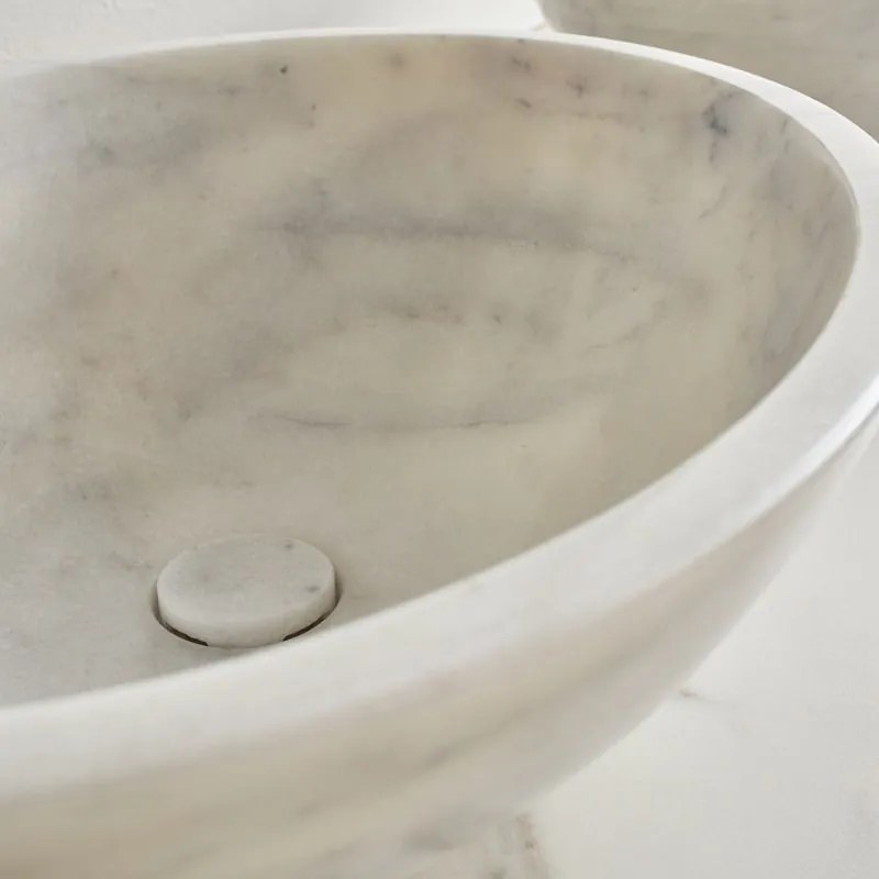 Μαρμάρινος νιπτήρας Fossil -Leuko-55 x 40 εκ.
