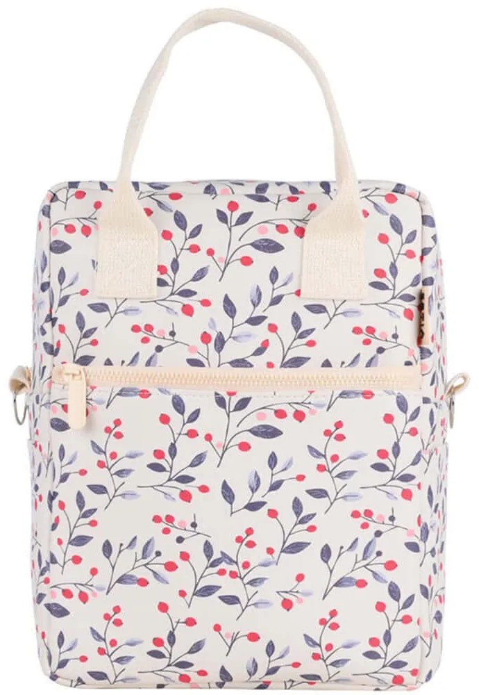 Τσάντα Φαγητού Ισοθερμική Save The Aegean Bloom Beige 01-32982 20x14x27cm 7lt Multi-Beige Estia PVC